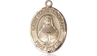 14kt Gold Saint Mary Mackillop Medal Engraved Catholic Saint Jewelry