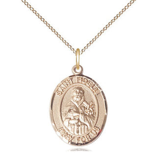 14kt Gold Saint Fidelis Medal Engraved Catholic Saint Jewelry