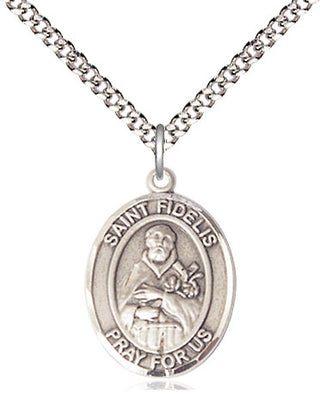 Pewter Saint Fidelis Medal Religious Jewelry Engraved Catholic Saint Jewelry