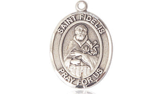 Sterling Silver Saint Fidelis Medal Religious Jewelry Engraved Catholic Saint Jewelry