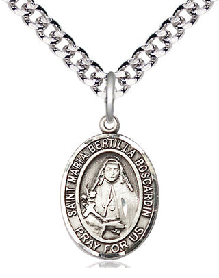 Pewter Saint Maria Bertilla Boscardin Medal Religious Jewelry Engraved Catholic Saint Jewelry
