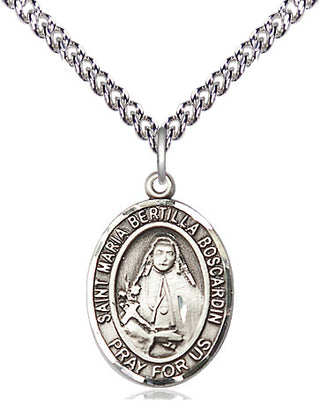 Sterling Silver Saint Maria Bertilla Boscardin Medal Religious Jewelry Engraved Catholic Saint Jewelry
