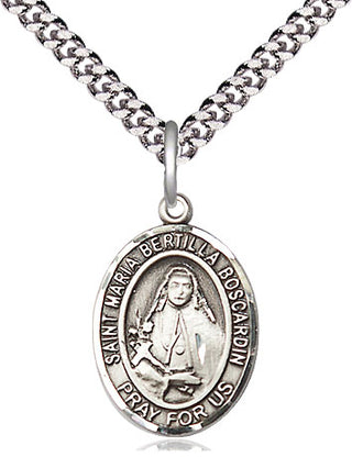 Sterling Silver Saint Maria Bertilla Boscardin Medal Religious Jewelry Engraved Catholic Saint Jewelry