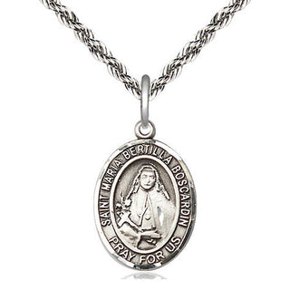 Sterling Silver Saint Maria Bertilla Boscardin Medal Religious Jewelry Engraved Catholic Saint Jewelry