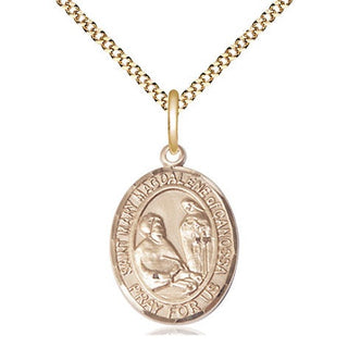 14kt Gold Filled Saint Mary Magdalene of Canossa Medal Religious Jewelry Engraved Catholic Saint Jewelry