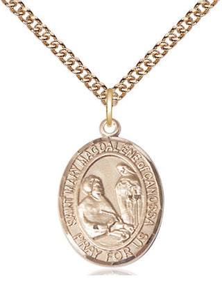 14kt Gold Filled Saint Mary Magdalene of Canossa Medal Religious Jewelry Engraved Catholic Saint Jewelry