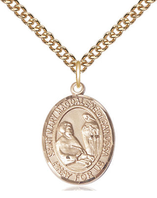 14kt Gold Filled Saint Mary Magdalene of Canossa Medal Religious Jewelry Engraved Catholic Saint Jewelry
