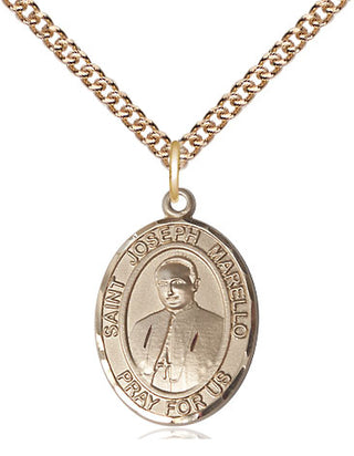 14kt Gold Filled Saint Joseph Marello Medal Religious Jewelry Engraved Catholic Saint Jewelry