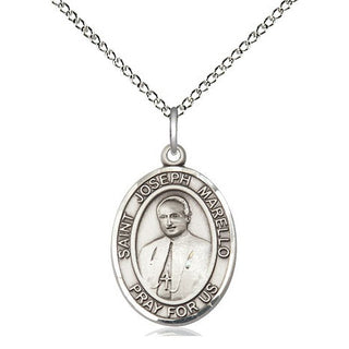 Sterling Silver Saint Joseph Marello Medal Religious Jewelry Engraved Catholic Saint Jewelry