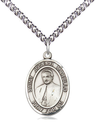 Sterling Silver Saint Joseph Marello Medal Religious Jewelry Engraved Catholic Saint Jewelry