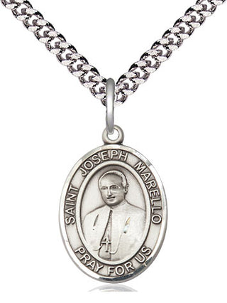Sterling Silver Saint Joseph Marello Medal Religious Jewelry Engraved Catholic Saint Jewelry