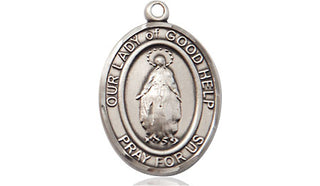 Sterling Silver Our Lady Of Good Help Medal Engraved Catholic Saint Jewelry
