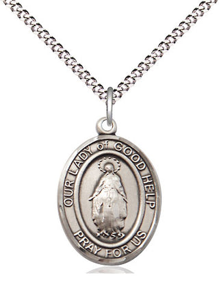 Sterling Silver Our Lady Of Good Help Medal Religious Jewelry Engraved Catholic Saint Jewelry