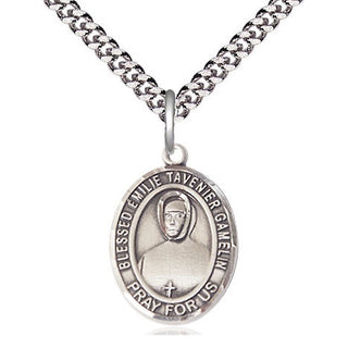 Pewter Blessed Emilie Tavernier Gamelin Medal Religious Jewelry Engraved Catholic Saint Jewelry