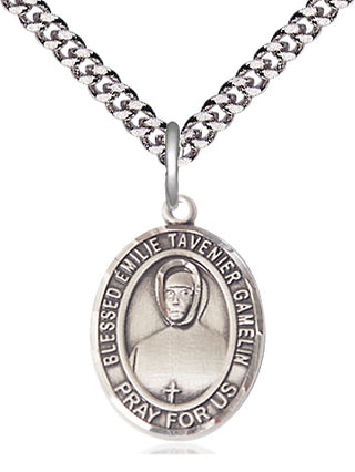 Sterling Silver Blessed Emilie Tavernier Gamelin Medal Religious Jewelry Engraved Catholic Saint Jewelry