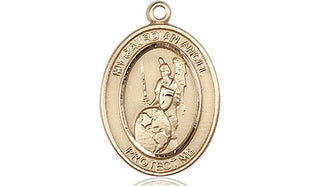 14kt Gold Filled Guardian Angel of the World Medal Engraved Catholic Saint Jewelry