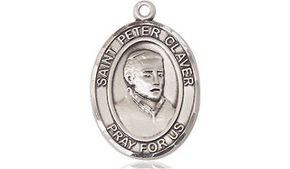 Sterling Silver Saint Peter Claver Medal Religious Jewelry Engraved Catholic Saint Jewelry