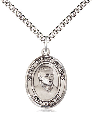 Sterling Silver Saint Peter Claver Medal Religious Jewelry Engraved Catholic Saint Jewelry
