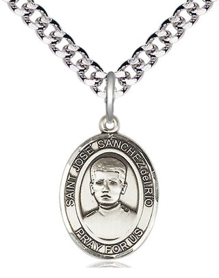 Pewter Saint Jose Canchez del Rio Medal Religious Jewelry Engraved Catholic Saint Jewelry