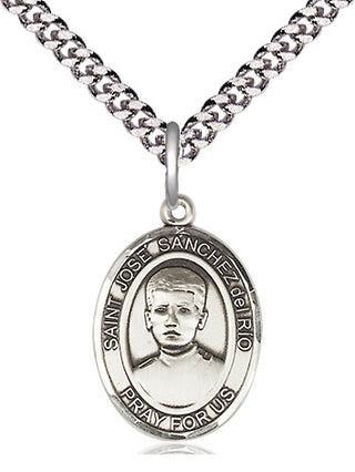 Pewter Saint Jose Canchez del Rio Medal Religious Jewelry Engraved Catholic Saint Jewelry