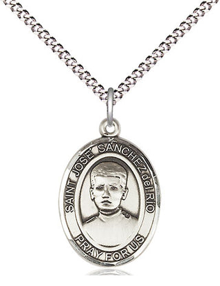 Sterling Silver Saint Jose Canchez del Rio Medal Religious Jewelry Engraved Catholic Saint Jewelry