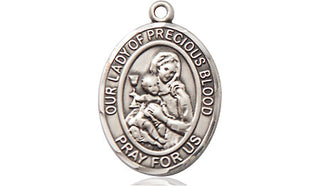 Sterling Silver Our Lady of the Precious Blood Medal Religious Jewelry Engraved Catholic Saint Jewelry