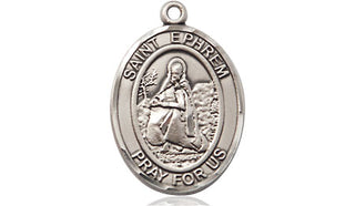 Pewter Saint Ephrem Medal Engraved Catholic Saint Jewelry