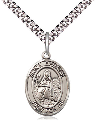 Pewter Saint Ephrem Medal Religious Jewelry Engraved Catholic Saint Jewelry