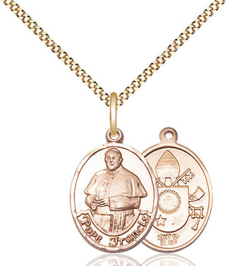 14kt Gold Filled Pope Francis Medal Religious Jewelry