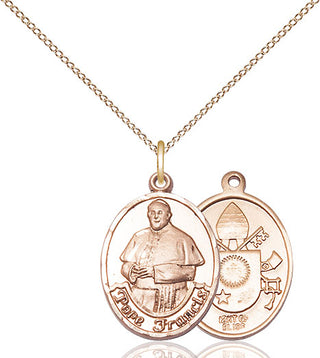 14kt Gold Filled Pope Francis Medal Religious Jewelry