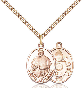 14kt Gold Filled Pope Francis Medal Religious Jewelry