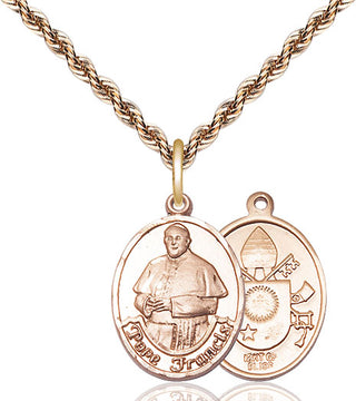 14kt Gold Filled Pope Francis Medal Religious Jewelry