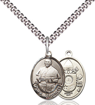 Pewter Pope Francis Medal Religious Jewelry