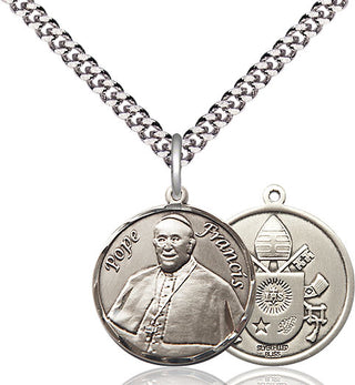Sterling Silver Pope Francis Medal Religious Jewelry