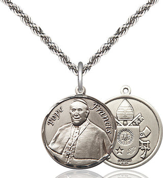 Sterling Silver Pope Francis Medal Religious Jewelry