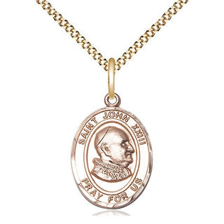 14kt Gold Filled Saint John Xxiii Medal Religious Jewelry Engraved Catholic Saint Jewelry