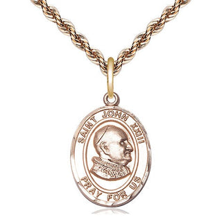 14kt Gold Filled Saint John Xxiii Medal Religious Jewelry Engraved Catholic Saint Jewelry