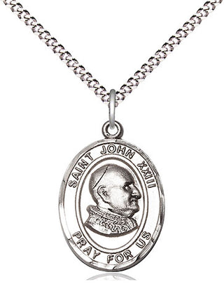 Sterling Silver Saint John Xxiii Medal Religious Jewelry Engraved Catholic Saint Jewelry