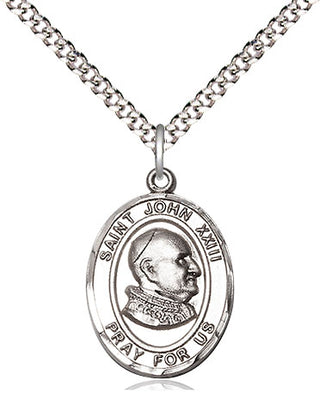 Sterling Silver Saint John Xxiii Medal Religious Jewelry Engraved Catholic Saint Jewelry