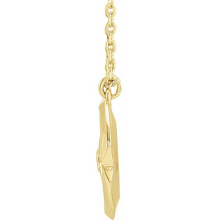 14K Yellow .01 CT Natural Diamond Star 16-18" Necklace