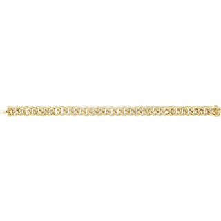 14K Yellow 3/4 CTW Natural Diamond Curb 7" Bracelet
