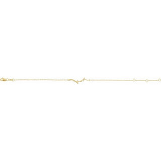 14K Yellow .06 CTW Natural Diamond Branch Bar 6 1/2-7 1/2" Bracelet