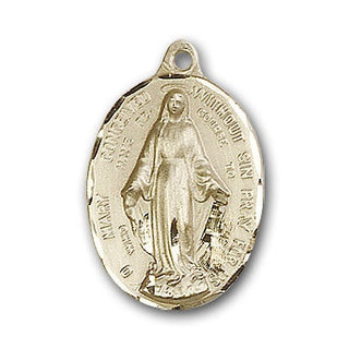 14K Gold Immaculate Conception Pendant
