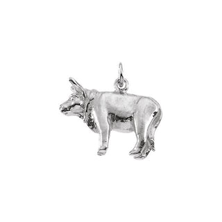 Sterling Silver 16.13x4.39 mm Ox Pendant