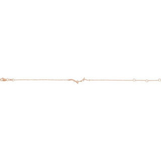 14K Rose .06 CTW Natural Diamond Branch Bar 6 1/2-7 1/2" Bracelet