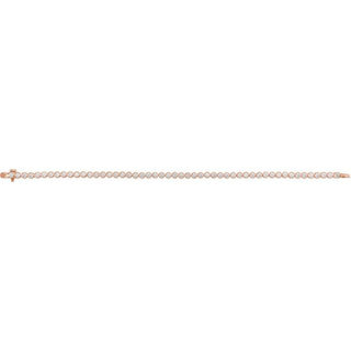 14K Rose 3 1/2 CTW Lab-Grown Diamond Bezel-Set 7" Bracelet