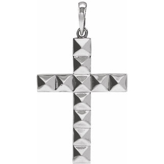 Sterling Silver Pyramid Cross Pendant
