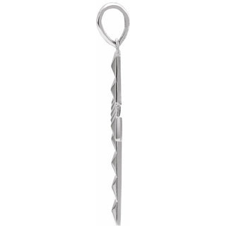 Sterling Silver Pyramid Cross Pendant