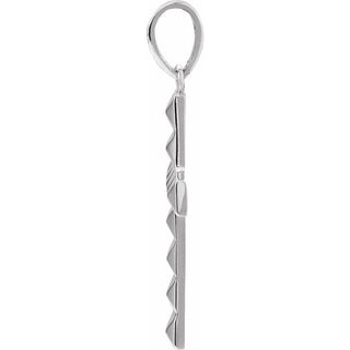 Platinum Pyramid Cross Pendant