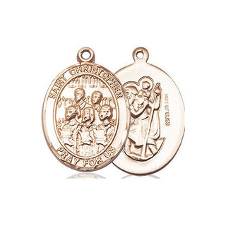 14kt Gold Filled Saint Christopher Choir Medal